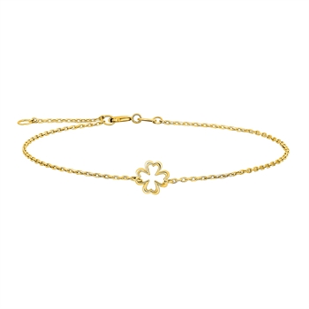 8 kt. Goldarmband mit Kleeblatt 80821170300